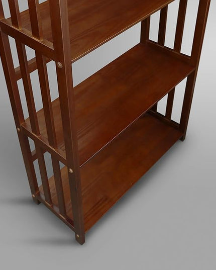 Casual Home Mission Style 5-Shelf Bookcase, Walnut - LeafyLoom