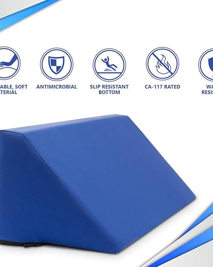 NYOrtho Positioning Wedge Pillow support - Wipe Clean Water Resistant alignment for elderly side sleepers - LeafyLoom
