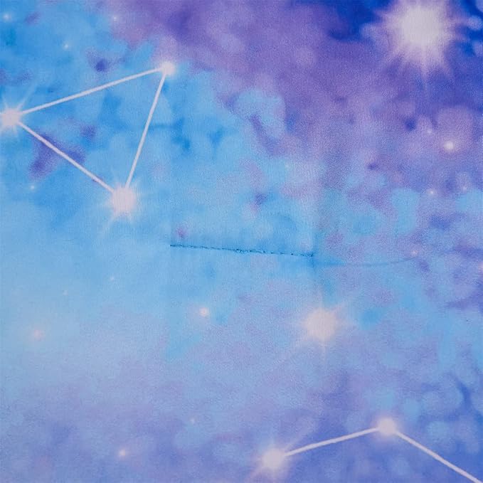 Holawakaka Tie Dye Constellation Print Ombre Comforter Set Full Size Boys Girls Gradient Galaxy Bedding Set (Blue Purple, Full) - LeafyLoom