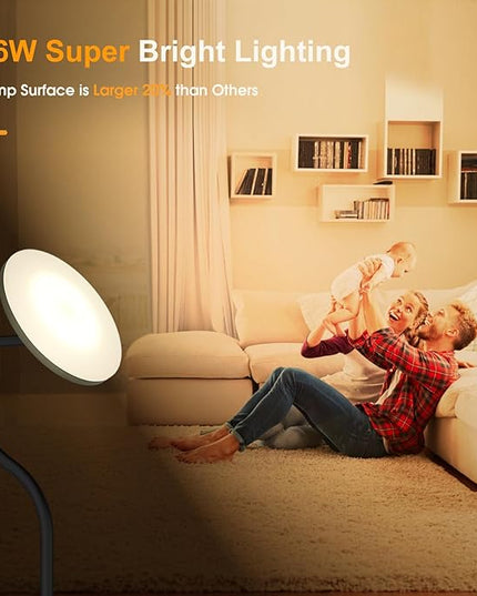 PESRAE 36W/3600LM LED Torchiere Super Bright Standing Lamp for Living Room, Rotatable Tall Lamp with Remote Control, Stepless Color Temperatures and Dimming Floor Lamps for Bedroom Office - LeafyLoom