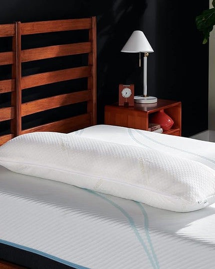 TEMPUR-ProForm + Cooling ProHi Pillow, Memory Foam, Queen, 5-Year Limited Warranty,Blue & TEMPUR-Body Pillow, Queen - LeafyLoom