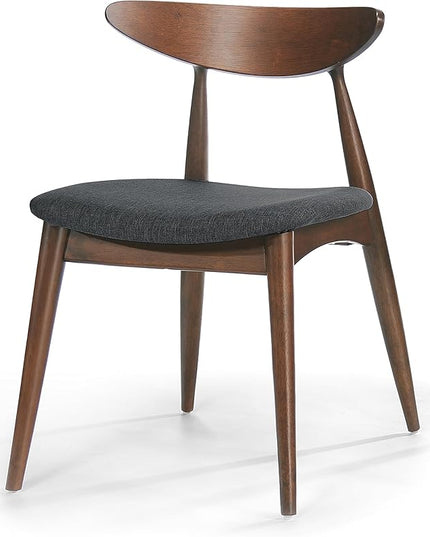 Christopher Knight Home Barron Fabric Dining Chairs, 2-Pcs Set, Charcoal - LeafyLoom