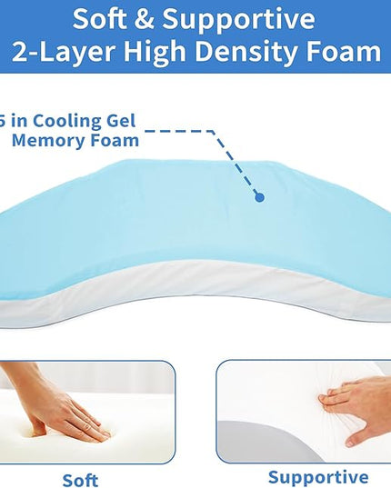 Bedsore Positioning Pillow for Bedsore Prevention and Faster Recovery - Heat Regulating Bedsore Cushion for Butt Lifting and Easy Positioning - New Anti-Slip Design with Non-Skid Removable Cover - LeafyLoom
