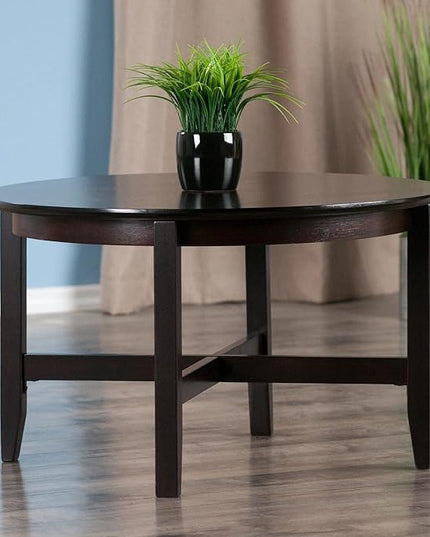 Winsome Wood Toby Occasional Table, Espresso, 30 x 30 x 18.11 - LeafyLoom