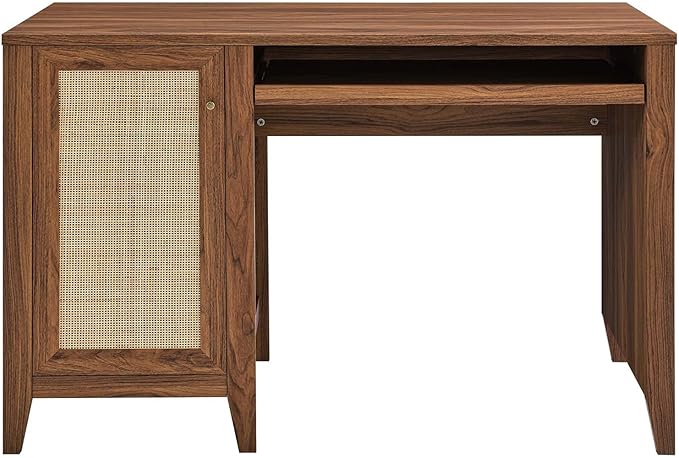 Modway Soma Desk, Walnut, 47" - LeafyLoom