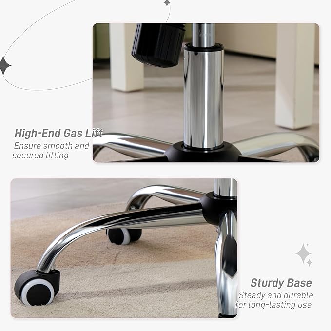 Vinsetto Home Office Chair, Velvet Computer Chair, Button Tufted Desk Chair with Swivel Wheels, Adjustable Height, and Tilt Function, Black - LeafyLoom