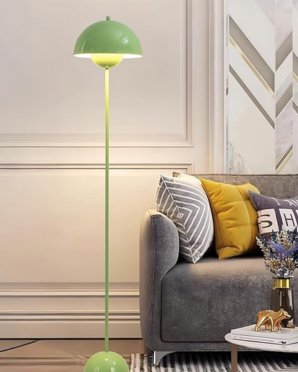 COSYLUX Modern Floor Lamp for Living Room, Industrial Tall Standing Lamp for Bedroom, Metal Shade Reflecting Light reading Floor Lamp for Office, Nursery Room, Corner(Pastel Green) - LeafyLoom