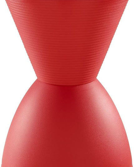 Modway Haste Contemporary Modern Hourglass Accent Stool in Red - LeafyLoom