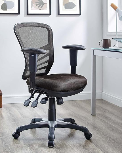 Modway Articulate Ergonomic Mesh Office Chair in Brown - LeafyLoom