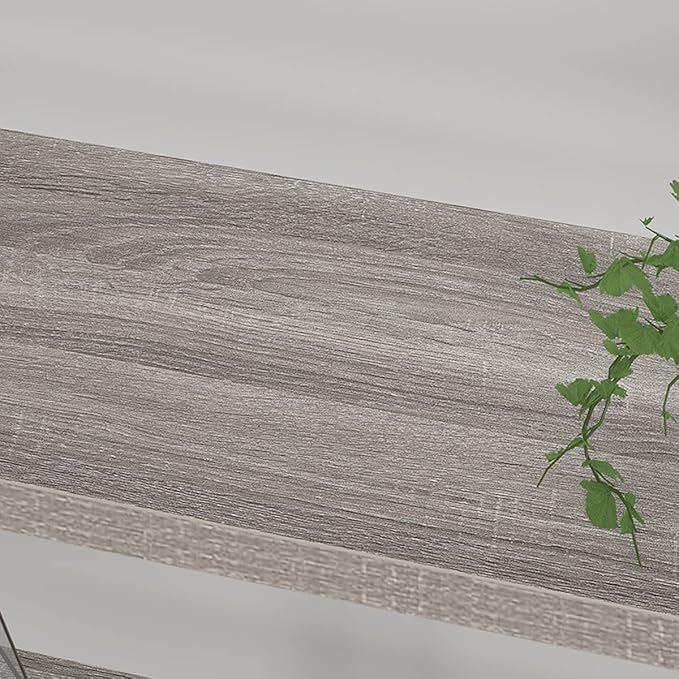 LVB Industrial 6 Tier Bookshelf, Large Tall Open Rustic Vintage Etagere Bookcase, Gray Big Wide Modern Farmhouse Wood and Metal Book Shelf for Home Bedroom Living Room Office Storage, Light Grey Oak - LeafyLoom