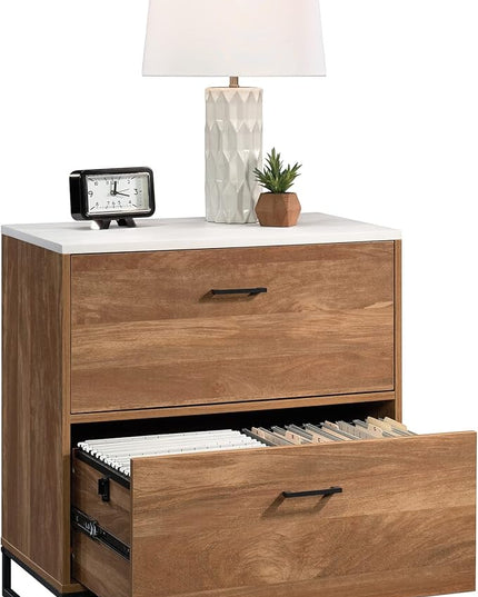 Sauder Tremont Row Lateral File, L: 15.71" x W: 27.95" x H: 29.53", Sindoori Mango - LeafyLoom