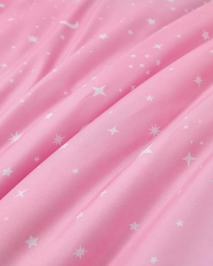 URBONUR Kids Bedding Set Twin Size 6 Pieces Comforter & Sheet Set Colorful Rainbow Tie Dye Stars Printed Girls Bedding Set Ultra Soft Bed Sets - LeafyLoom