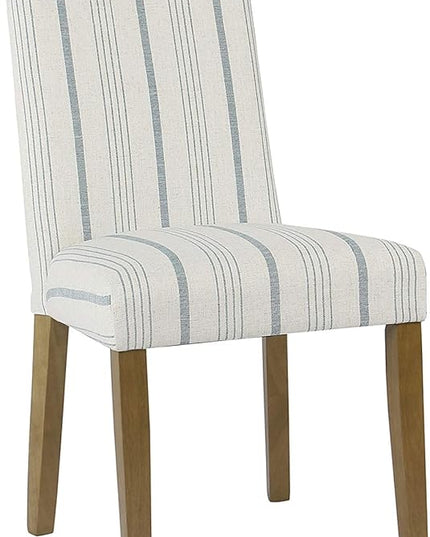 HomePop Classic Parsons Dining Chairs, Pack of 2, Dove Grey Stripe(Set of 2) - LeafyLoom