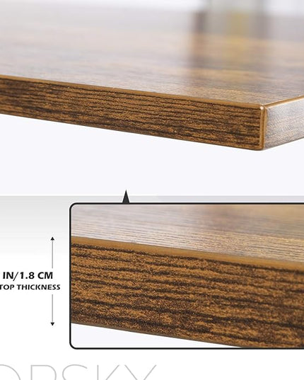 TOPSKY One-Piece Table Top for Electric Standing Desk Adjustable Desk (Rustic Brown., 58.3x26.8x0.7) - LeafyLoom