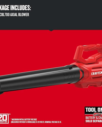 CRAFTSMAN CMCBL700B V20* Cordless Axial Leaf Blower (Tool Only) - LeafyLoom