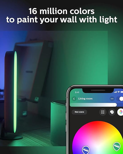 Philips Hue Smart Play Light Bar Base Kit, White - White & Color Ambiance LED Color-Changing Light - 1 Pack - Requires Bridge - Control with App - Works with Alexa, Google Assistant and Apple HomeKit PhilipsHue