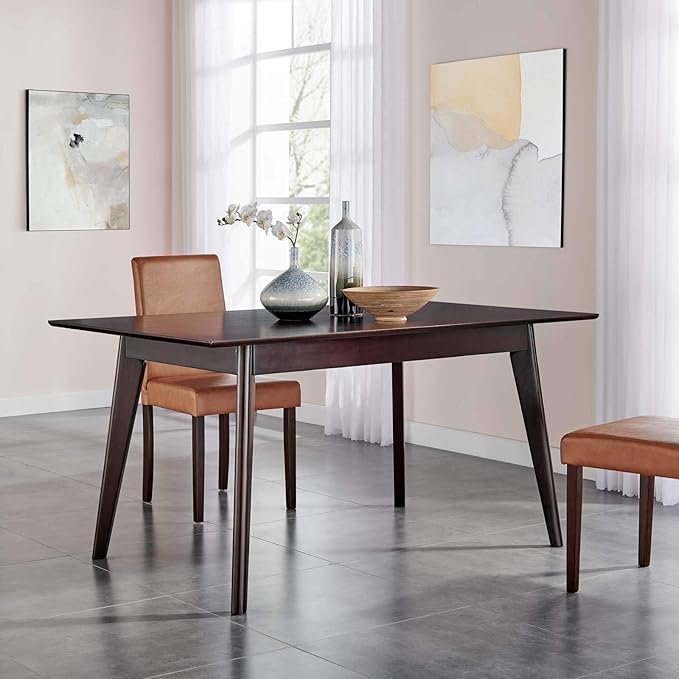 Modway Oracle 59" Rectangle Dining Table, Cappuccino - LeafyLoom