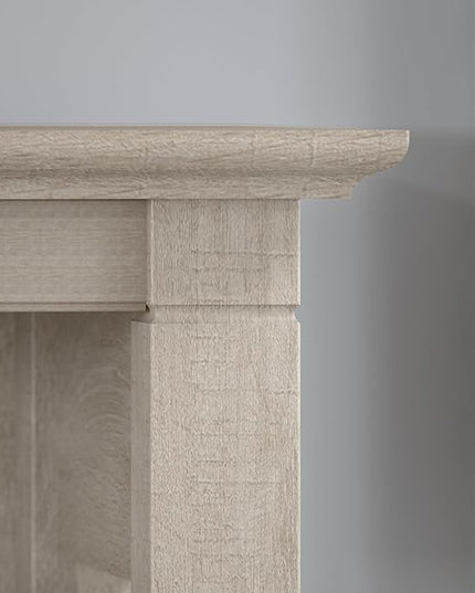 Bush Furniture Key West Tall 5 Shelf Bookcase in Washed Gray - LeafyLoom