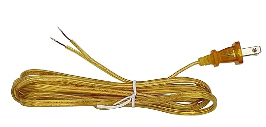 Floor Lamp Making Kit - Repair or Rewire Lamps with All Premium Essential Parts, 10 Inch Harp and Extra Long 12 Foot Cord Included (Gold) - LeafyLoom