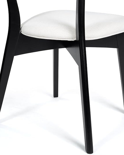 Christopher Knight Home Chazz Dining Chair, 19.75 "W x 19.75 "D x 31 "H, Chaz,Light Beige/Matte Black - LeafyLoom