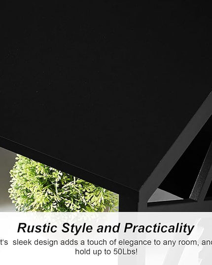 Bookcase, Industrial Small Bookshelf,3-Tier Bookcase Storage Organizer, Small Book Shelf for Small Spaces, Living Room, Bedroom and Home Office, Black - LeafyLoom