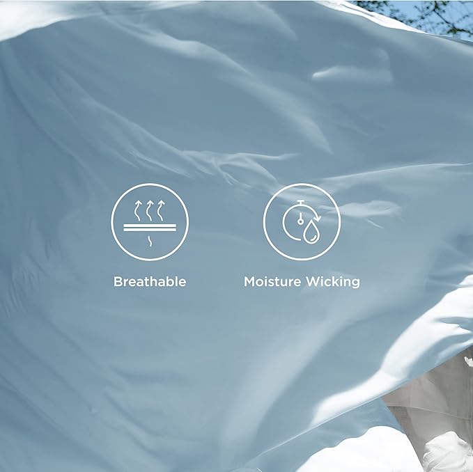 Bedsure Queen Sheets, Rayon Derived from Bamboo, Queen Cooling Sheet Set, Deep Pocket Up to 16", Breathable & Soft Bed Sheets, Hotel Luxury Silky Bedding Sheets & Pillowcases, Teal Blue - LeafyLoom