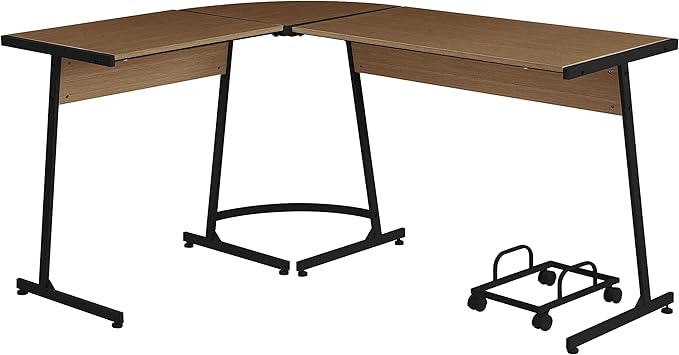 NicBex Kimberly-DW-00039-LWJ Home Office Desks, 58"x44"x30", Oak - LeafyLoom