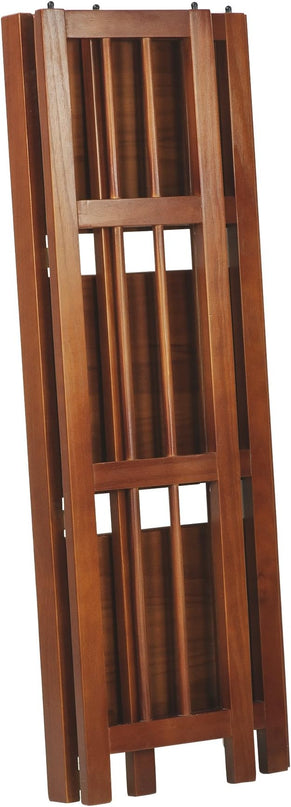 Casual Home 3-Shelf Folding Bookcase (14" Wide)-Mahagony - LeafyLoom