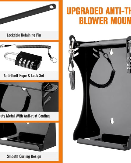 Blower Rack Backpack Blower Mount Compatible with Stihl BG-50,BG-56,BG-66,BG-86, Handheld Blower Holder Mount Rack - LeafyLoom