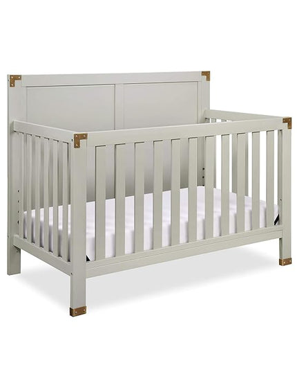 Baby Relax Miles 5-in-1 Convertible Crib for Nursery, Soft Gray - LeafyLoom