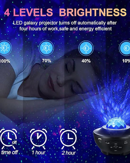 Galaxy Projector Star Projector Night Lights for Bedroom with Music Speaker & Remote Control Work with Smart App & Alexa,Galaxy Light Projector for Bedroom Ceiling for Baby Kids Adult Boys Room Decor… - LeafyLoom