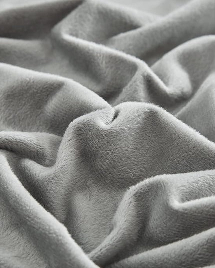 Wellboo Grey Comforter Sets California King Women Men Gray Fluffy Bedding Comforters Cal King Solid Dark Grey Velvet Aesthetic Quilts Soft Warm Winter Plush Blanket Plain Gray Flannel Thick Sherpa Bed - LeafyLoom