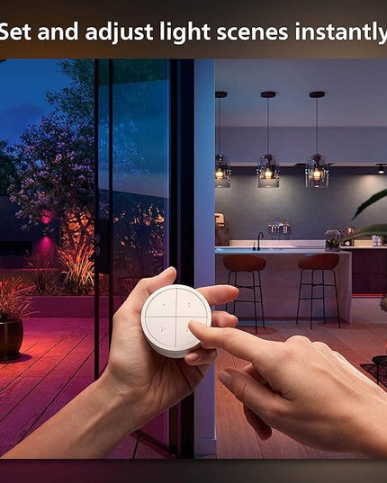 Philips Hue Wall Tap Dial Light Switch, Portable, White - 1 Pack - Requires Hue Lights and Hue Bridge - Smart Home - Easy, No-Wire Installation PhilipsHue
