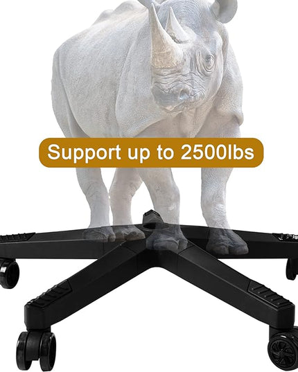 28 inch Nylon Gaming Chair Base Replacement with 5 Casters, Heavy Duty Office Chair Base Part - LeafyLoom