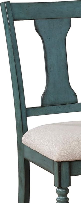 Powell Furniture Willow, Teal Blue, Set of 2 Side Chair, - LeafyLoom