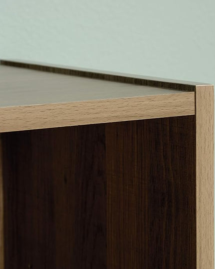 Sauder Beginnings 3 Bookcase/Book Shelf, L: 24.57" x W: 11.50" x H: 35.28", Summer Oak - LeafyLoom