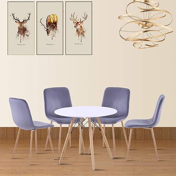NicBex Haerin-SD-00380-LWJ Dining Chairs, 22.8"x17.7"x33.5", Gray - LeafyLoom