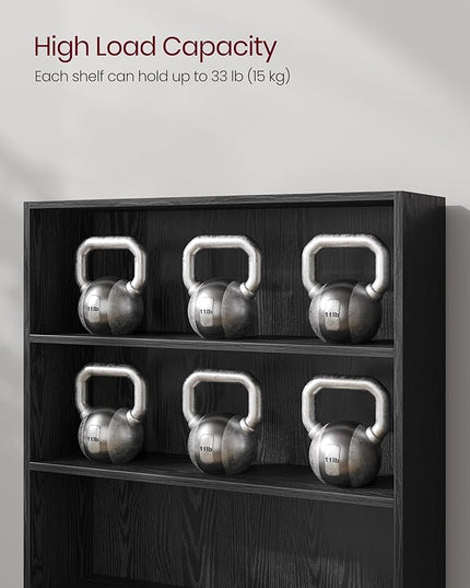 VASAGLE Bookshelf, 31.5 Inches Wide, 3-Tier Open Bookcase with Adjustable Storage Shelves, Floor Standing Unit, Ebony Black ULBC173T56 - LeafyLoom