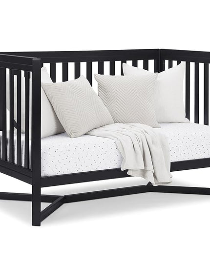 Delta Children Tribeca 4-in-1 Baby Convertible Crib, Midnight Grey - LeafyLoom