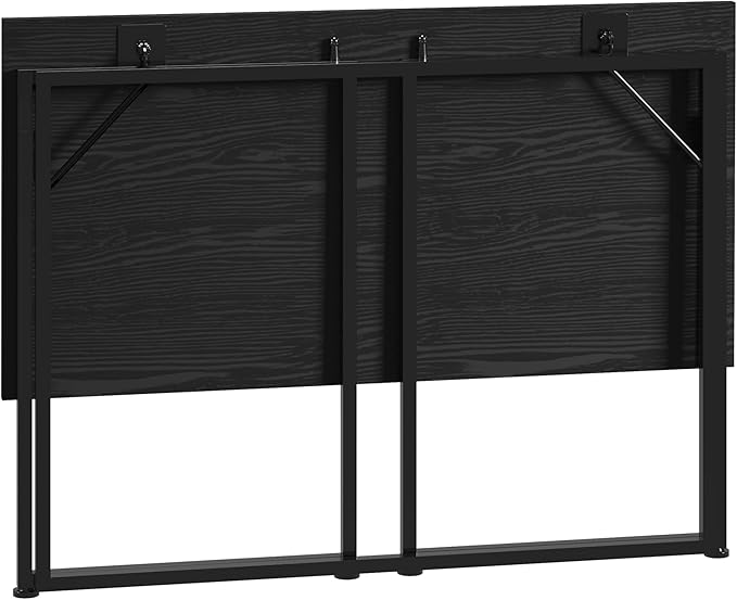Techni Mobili Space Saving Folding Desk, Black - LeafyLoom