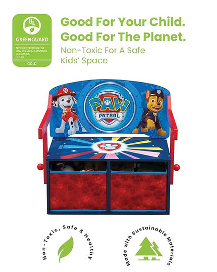 Delta Children Kids Convertible Activity Bench - Greenguard Gold Certified, Nick Jr. PAW Patrol - LeafyLoom