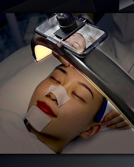 LED Floor Light, Half Moon Lamp for Lash Extension, Lighting for Beauty, Skincare, Lashes, Eyebrows, Filming Content Creation-Modern Black - LeafyLoom