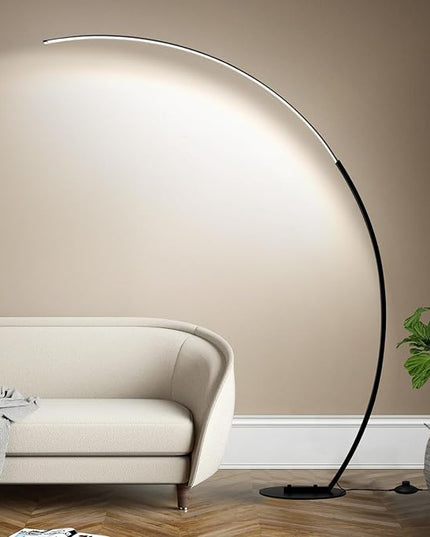 Dimmable LED Floor Lamp with 3 Color Temperatures, Ultra Bright 2000LM Arc Floor Lamps for Living Room, Modern Standing Tall Lamp with Remote Control Reading Floor Lamp for Bedroom Office Classroom - LeafyLoom