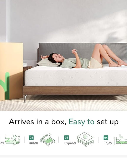 Novilla Full Mattress, 12 Inch Full Size Memory Foam Mattress with Comfort Foam for Pressure Relief & Cool Fresh Sleep,Removable Washable Mattress Cover, Memory Foam Mattress Full - LeafyLoom
