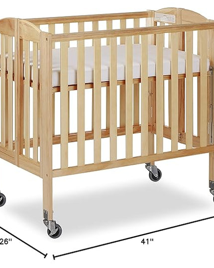 3-in-1 Folding Portable Crib, Natural, Large - LeafyLoom