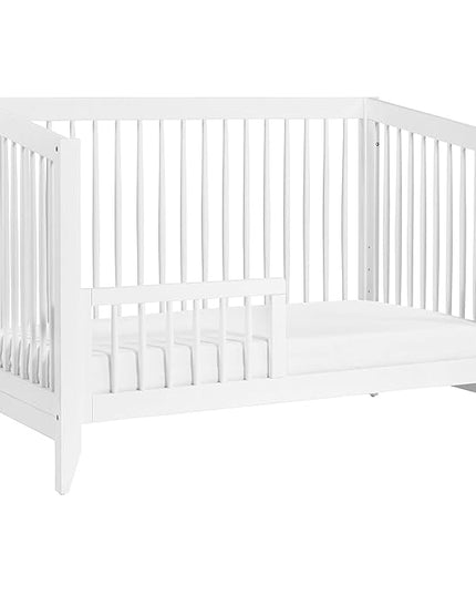 Babyletto Sprout 4-in-1 Convertible Crib with Toddler Bed Conversion Kit in White, Greenguard Gold Certified - LeafyLoom