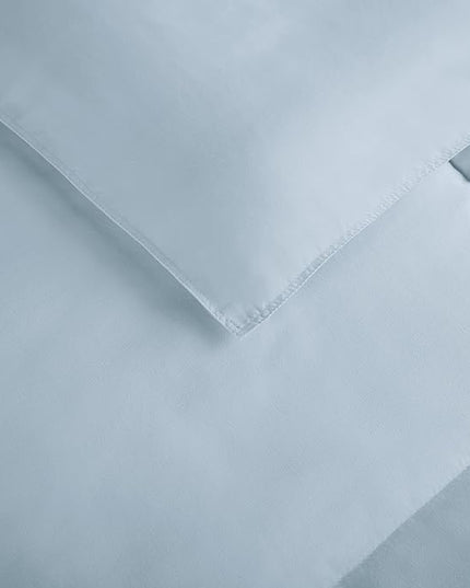 SERTA Simply Clean Ultra Soft Hypoallergenic Solid 3 Piece Comforter Set, King, Light Blue - LeafyLoom
