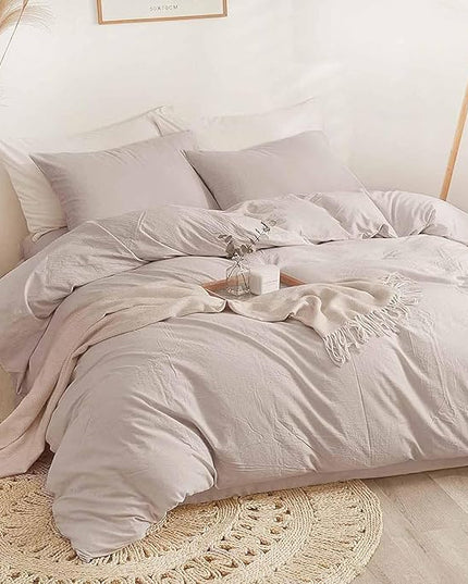 ETDIFFE Khaki King Size Comforter, 3 Piece Boho Soft Light Khaki Modern Bedding Set, Lightweight All Season Microfiber Down Alternative Bed Comforter with 2 Pillow Shams for Women Men - LeafyLoom