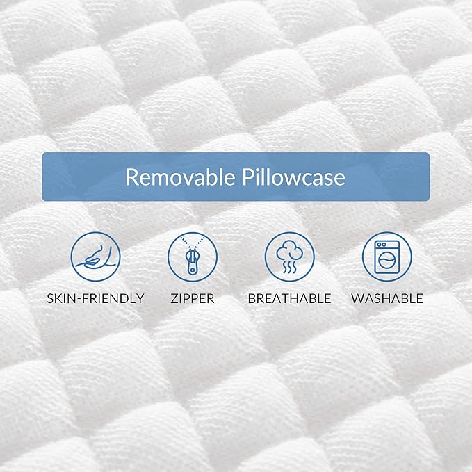 AM AEROMAX 2.75 Inches King Size Hyper Slim Memory Foam Pillow for Stomach and Back Sleepers - Thin, Flat Design for Cervical Neck Alignment and Deeper Sleep. - LeafyLoom