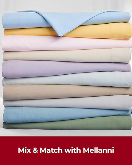 Mellanni Extra Deep Twin Sheets - 3 PC Iconic Collection Bedding Sheets & Pillowcases - Hotel Luxury, Ultra Soft, Cooling Bed Sheets - Extra Deep Pocket up to 21 inch (Twin, Emerald Green) - LeafyLoom